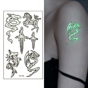 glow in the dark plaktattoo eigen ontwerp